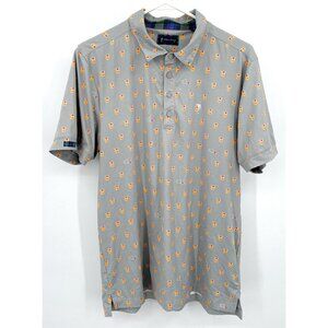 William Murray Polo Shirt Men's M Gray Cocktails‎ Drinks Stretch Golf